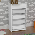 Organizator cu 4 compartimente Toily, Pakoworld, 45x30x78 cm, PAL melaminat, alb