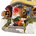 Decoratiune luminoasa Gnome house, Lumineo, 17x13x14 cm, 10 LED-uri, plastic, multicolor