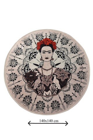 Covoras de baie, Chilai, Frida Round (140), Catifea, Multicolor