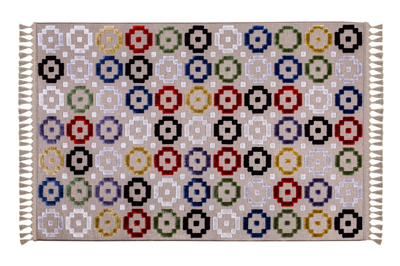 Covor de hol, LasMonte Jüt 3038, 80x150 cm, 80% iuta/20% acril, Multicolor
