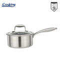 Cratita cu capac 2 L, Titanium, Cooking by Heinner, 18x9 cm, inox/sticla, argintiu