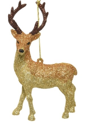 Glob Deer looking left, Decoris, 9.7x5x11.8 cm, plastic, multicolor