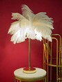 Lampa de masa Palm White, Mauro Ferretti, Ø40 x 55 cm, 2 x E14, 40W, fier, auriu/alb