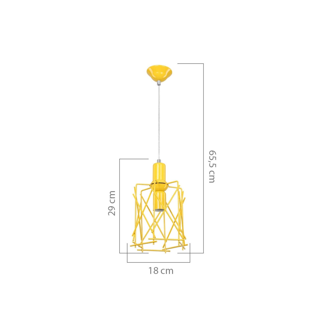 Lustra Modelight-Karma 1, 18x29x65.5 cm, 1 x E27, 60 W, galben