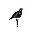 Set decoratiuni pentru gradina, Quails, Metal, Negru