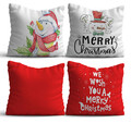 Set 4 perne decorative, NYXMAS17, 50% bumbac / 50% poliester, Multicolor