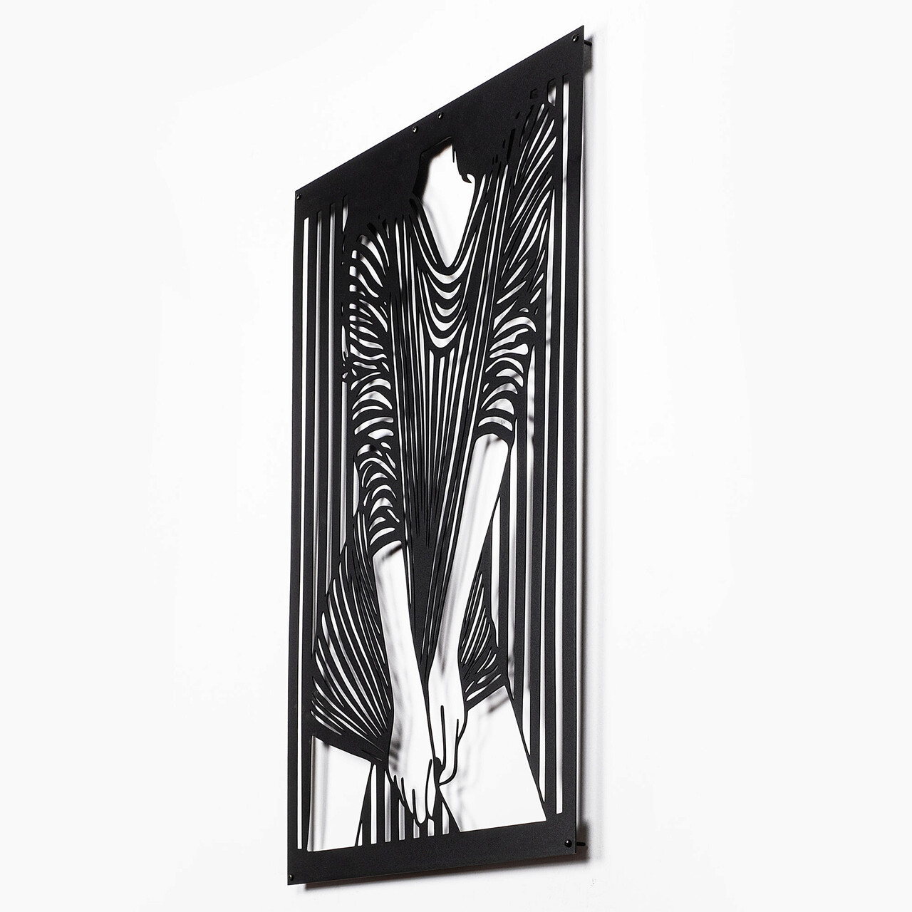 Decoratiune de perete, Dancer, Metal, Dimensiune: 39 x 67 cm, Negru - 2 | YEO