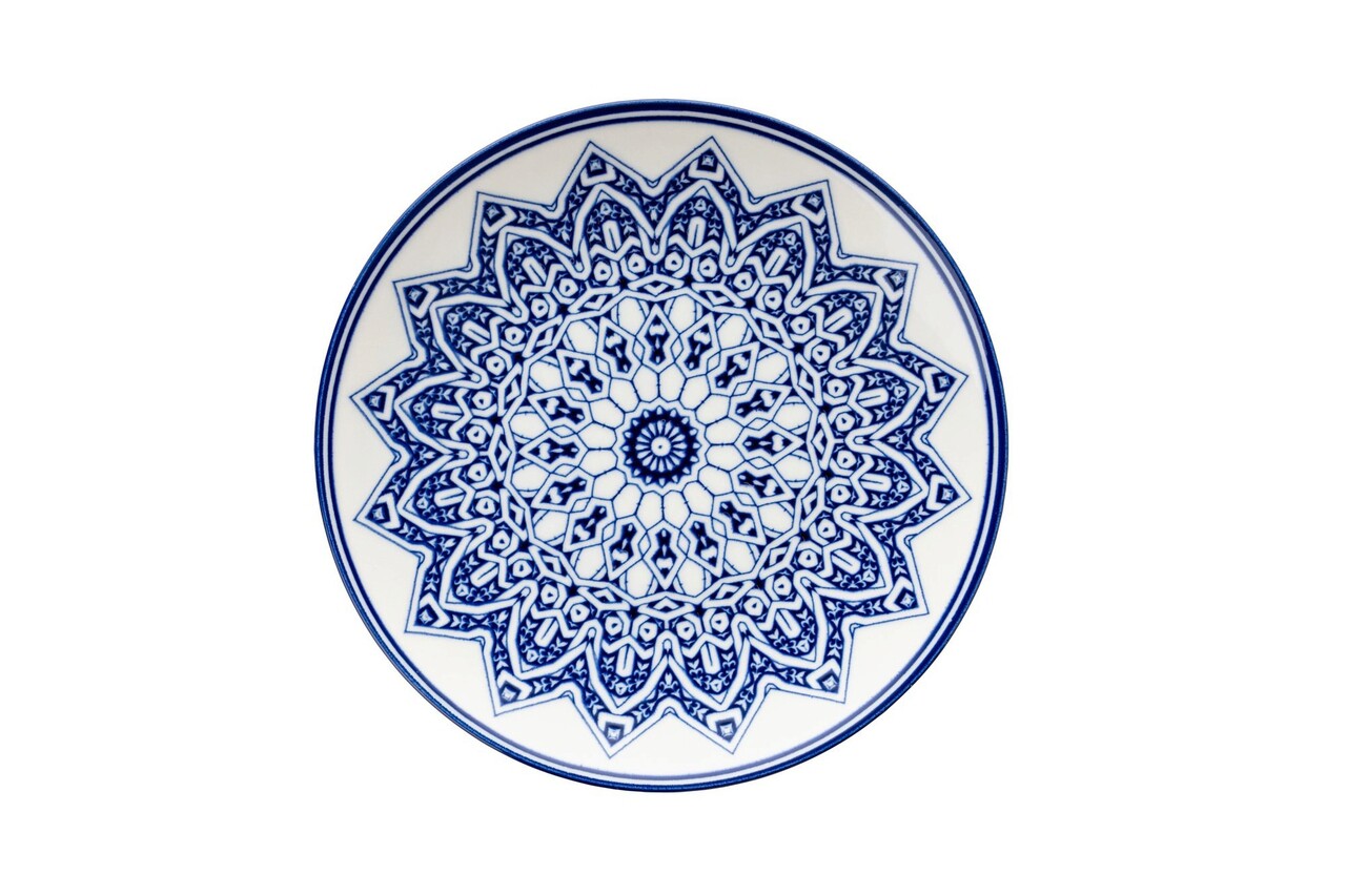 Serviciu de masa, Güral Porselen, 387GRP1355, 100% PORCELAN / , Placă de serviciu: 25 × 25 × 2 cm (6 bucăți), Multicolor