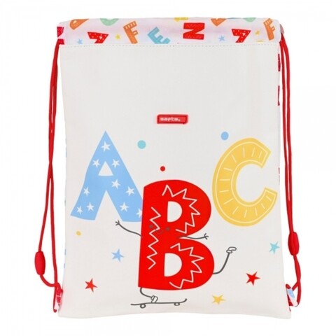 Rucsac pentru copii, Safta, Alphabet, 26 x 34 x 1 cm, poliuretan, multicolor