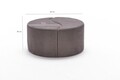 Taburet Alis Puf, Balcab Home, 80x80x40 cm, lemn, mink