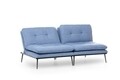 Canapea extensibila Martin Sofabed, Futon, 3 locuri, 180x130 cm, metal, albastru grizzled