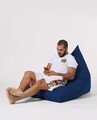 Fotoliu puf, Bean Bag Ferndale, Pyramid Bed, 145 cm, poliester impermeabil, albastru inchis