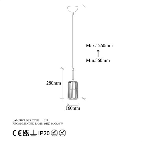 Lustra, Fulgor, 942FLG1397, Metal, Negru/Maro antic