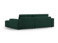 Coltar extensibil dreapta 3 locuri cu lada depozitare, Jodie-78, Micadoni Home, 246x151x86 cm, tesatura structurata, verde