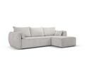 Coltar extensibil dreapta 4 locuri, Kaelle, Micadoni Home, BL, 252x165x87 cm, poliester chenille, gri deschis