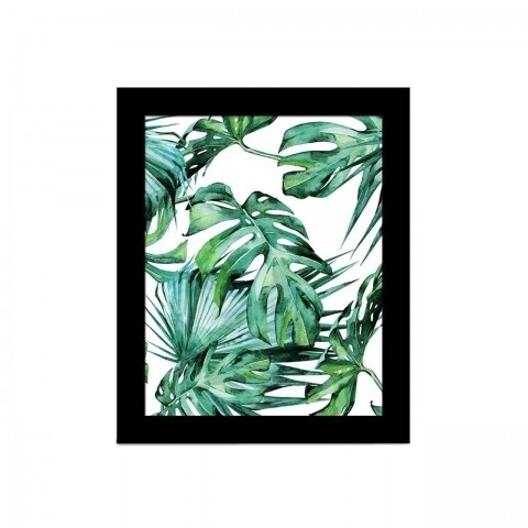 Tablou decorativ, Alpha Wall, Green Leaves, 23x28 cm