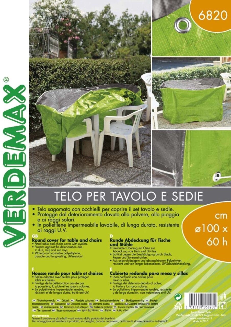 Husa Pentru Masa Si Scaune De Exterior, Verdemax, 100 X 60 Cm, Poliester