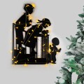 Decoratiune de luminoasa XMASBLACK-018, Tanelorn, 39x86 cm, metal, negru