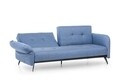 Canapea extensibila Ron Sofabed, Futon, 3 locuri, 190x125 cm, metal, albastru grizzled