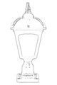 Lampa de exterior, Avonni, 685AVN1233, Plastic ABS, Alb/Negru