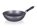 Tigaie wok, Granite, Banquet, 28 cm, otel carbon non-stick, gri