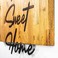 Decoratiune de perete, Home Sweet Home, 50% lemn/50% metal , Dimensiune: 58 x 48 x 3 cm, Negru