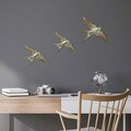 Decoratiune de perete, Flying Swallow, Poliester, Aur/Alb