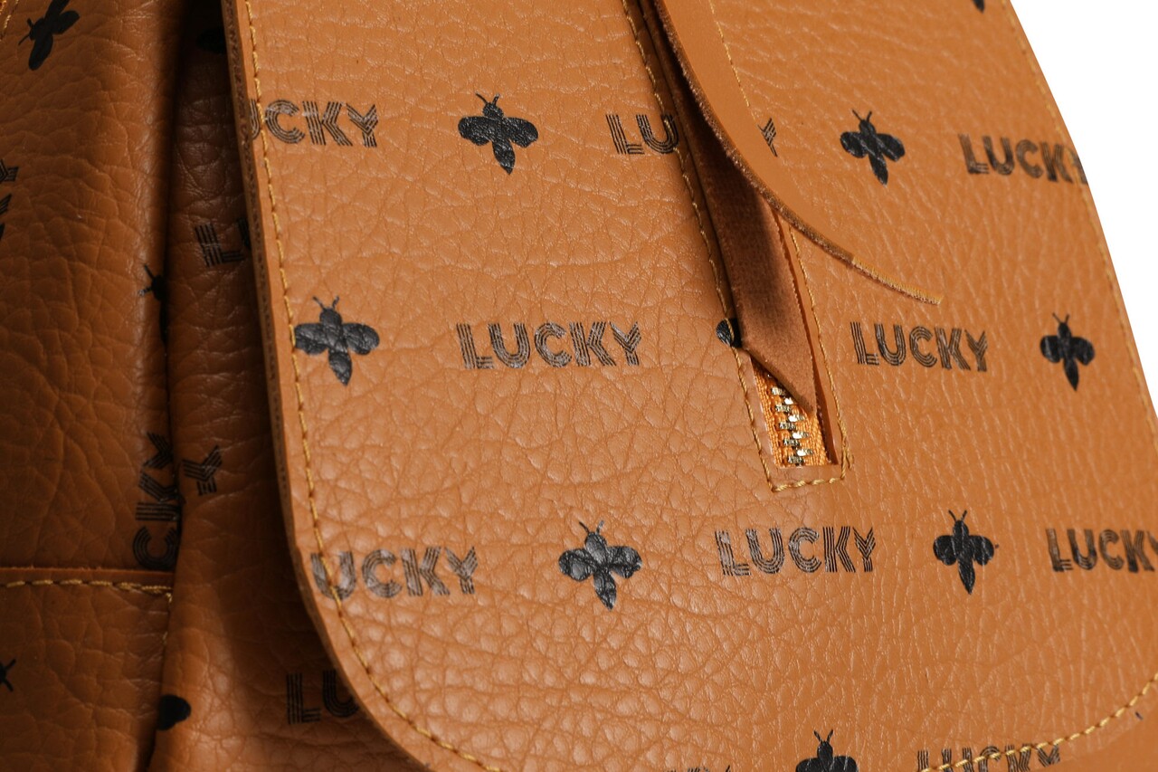 Rucsac, Lucky Bees, 945 Mustard, piele ecologica, mustar - 2 | YEO