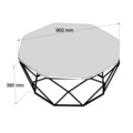 Masuta de cafea Diamond White, Hommy Craft, 90x90x38 cm, alb