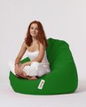 Fotoliu puf, Bean Bag, Ferndale Premium XXL, 115 x 130 cm, poliester impermeabil, verde