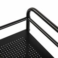 Etajera cu roti pentru baie Black, 3 rafturi, metal