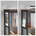 Biblioteca / consola, Vasagle, 120x33x80 cm, PAL/otel, maro rustic