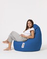 Fotoliu puf, Bean Bag, Ferndale Drop L, 80 x 80 cm, poliester impermeabil, albastru