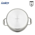 Oala cu capac 7 L, Titanium, Cooking by Heinner, 28x13 cm, inox/sticla, argintiu