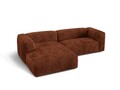 Coltar modular stanga 2 locuri, Martina-212, Micadoni Home, 283x176x75 cm, velur, caramiziu