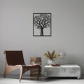 Decoratiune de perete, Tree, Metal, Dimensiune: 55 x 69 cm, Negru