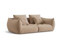 Canapea modulara 3 locuri, Bloom-184, Micadoni Home, 232x106x95 cm, catifea, bej sand