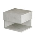 Noptiera LV27, Yardley, 40x31.3x35.3 cm, fixare pe perete, argintiu