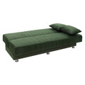 Canapea extensibila 3 locuri Romina, Pakoworld, 180x75x80 cm, catifea/lemn de plop, verde