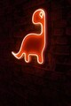 Decoratiune luminoasa LED, Dino the Dinosaur,  Benzi flexibile de neon, DC 12 V, Rosu