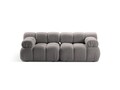 Canapea 2 locuri, Bellis-213, Micadoni Home, 188x94x70 cm, tesatura boucle, gri deschis