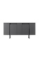 Consola, Bexley, Luxe, 160x35x80 cm, PAL, Antracit / Negru