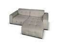 Coltar dreapta 4 locuri, Kendal, Micadoni Home, BL, 256x173x79 cm, catifea, gri inchis