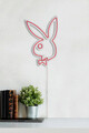 Decoratiune luminoasa LED, Playboy, Benzi flexibile de neon, DC 12 V, Roz