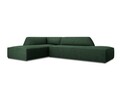 Coltar stanga 4 locuri, Ruby, Micadoni Home, BL, fara cotiera, 273x180x69 cm, poliester, verde