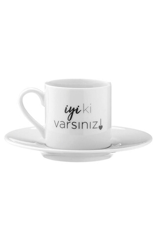 Set cesti de cafea, Kütahya Porselen, 710KTP9664, Portelan, Multicolor