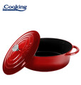 Oala cu capac Red Line, Cooking by Heinner, 33.5x26x12 cm, 6 L, fonta/inox, rosu