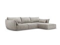 Coltar dreapta 4 locuri, Kaelle, Micadoni Home, BL, 308x171x85 cm, poliester chenille, gri deschis