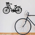 Decoratiune de perete, Bike, metal, 65 x 40 cm, negru