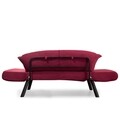 Canapea extensibila Genzo, Futon, 2 locuri, 177x81x87 cm, metal, maroon